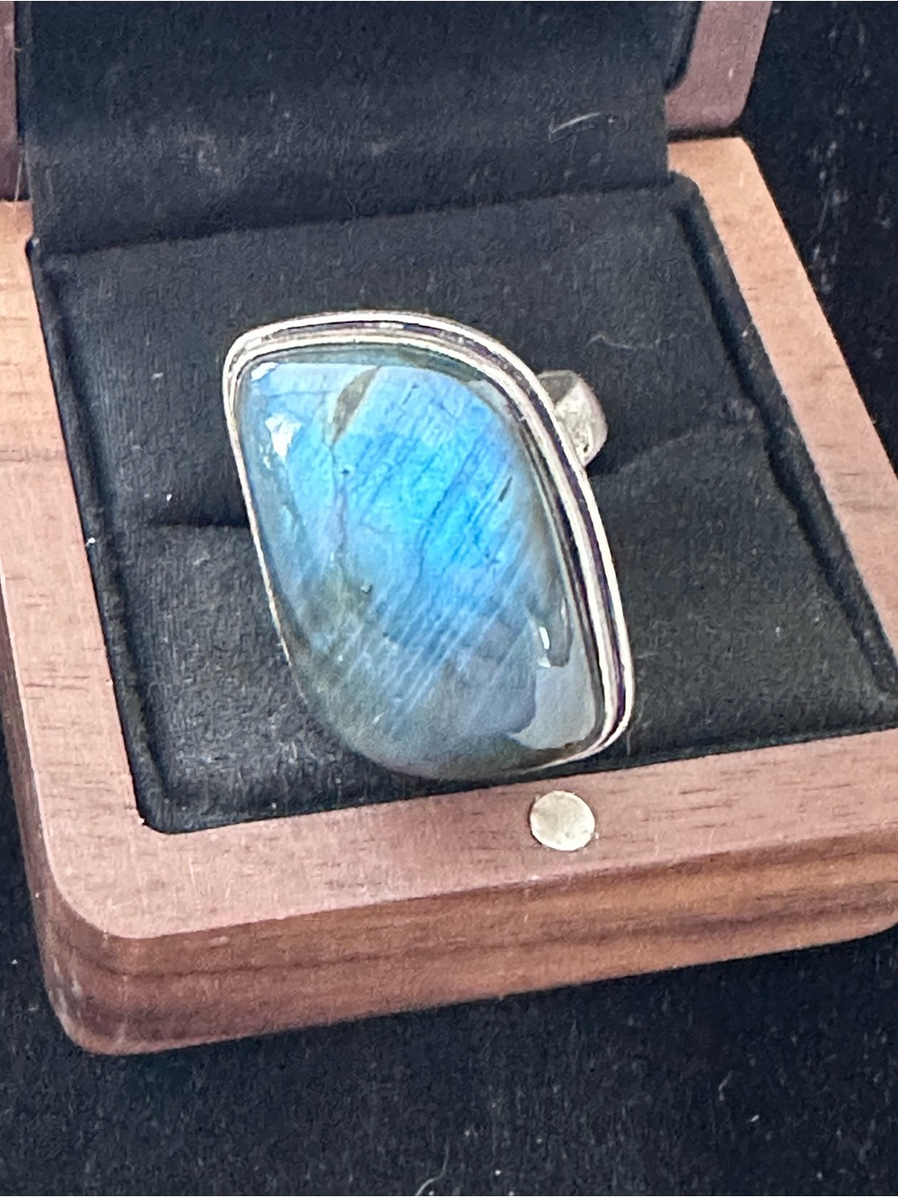 CHUNKY ARTISAN LABRADORITE STERLING 925 RING
